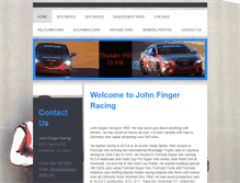 Tablet Screenshot of johnfingerracing.com